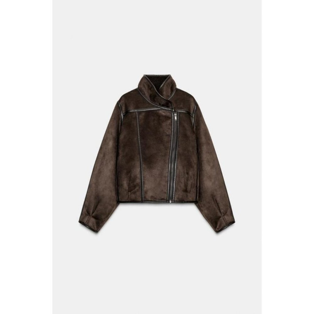 ZARA DOUBLE-FACED JACKET ZW COLLECTION - Picture 6 of 8
